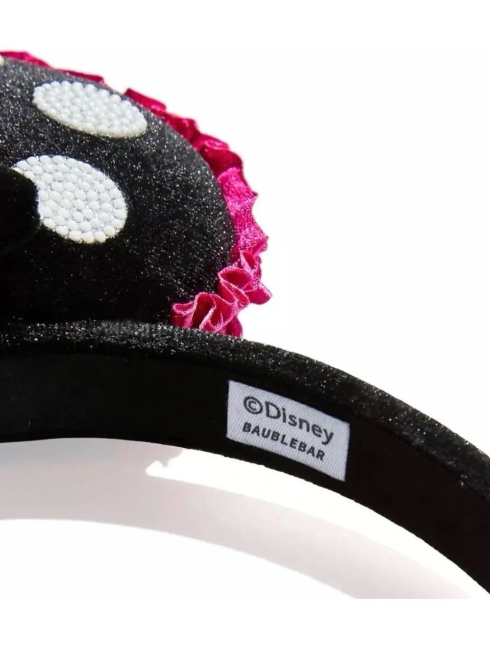 Disney Parks Baublebar Minnie Mouse Classic Dots Adult Ear Headband New